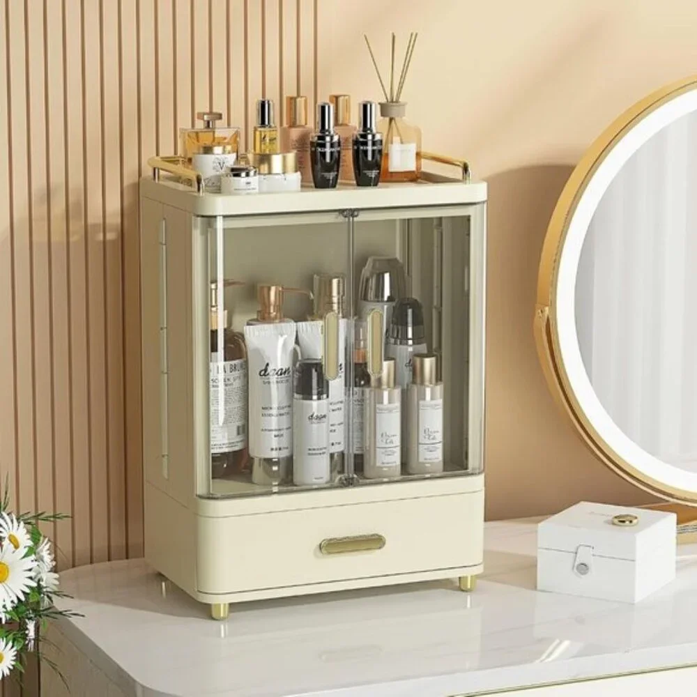 15.3In Cosmetic Organizer with Drawers & Magnetic Doors for Vanity Storage